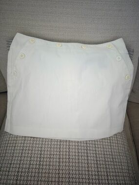 Express | White Button-Accent Mini Skirt Size 9/10